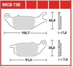 Колодки гальмівні дискові LUCAS MCB738