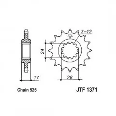 Зірка передня JT Sprockets JTF1371.15