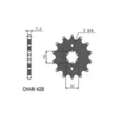 Зірка передня Sunstar SS 22814