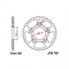 Зірка задня JT Sprockets JTR701.39