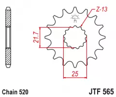 Зірка передня JT Sprockets JTF565.16