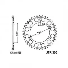 Зірка задня JT Sprockets JTR300.42