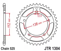 Зірка задня JT Sprockets JTR1304.43