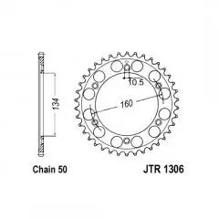 Зірка задня JT Sprockets JTR1306.42