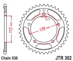 Зірка задня JT Sprockets JTR302.43