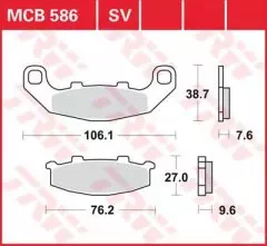 Колодки гальмівні дискові LUCAS MCB586