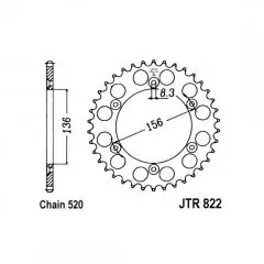 Зірка задня JT Sprockets JTR822.49