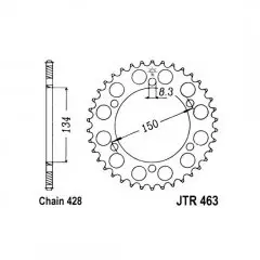 Зірка задня JT Sprockets JTR463.48