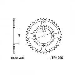 Зірка задня JT Sprockets JTR1206.42