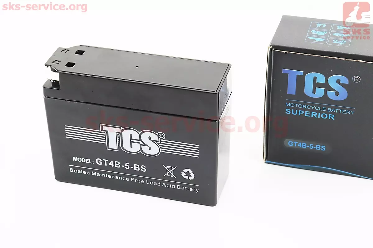 Акумулятор TCS GT4B-5-BS 12V2.3Ah (L115хW39хH87mm) таблетка-Yamaha/Suzuki