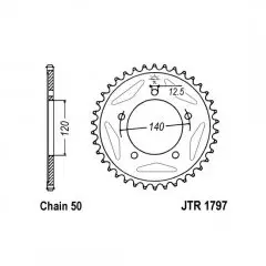 Зірка задня JT Sprockets JTR1797.41