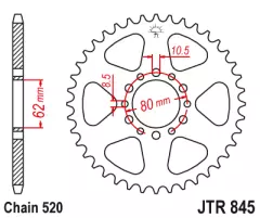 Зірка задня JT Sprockets JTR845.49