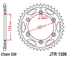 Зірка задня JT Sprockets JTR1306.42