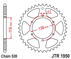 Зірка задня JT Sprockets JTR1950.48