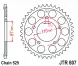 Зірка задня JT Sprockets JTR807.48