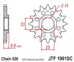 Зірка передня JT Sprockets JTF1901.13SC