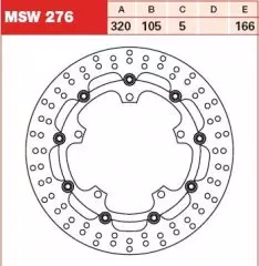 Диск гальмівний LUCAS MSW276