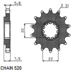 Зірка передня Sunstar SS 31213