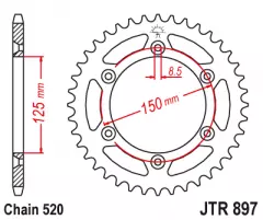 Зірка задня JT Sprockets JTR897.42