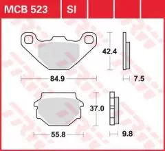 Колодки гальмівні дискові LUCAS MCB523SI