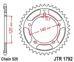 Зірка задня JT Sprockets JTR1792.43