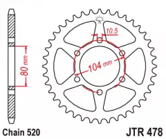 Зірка задня JT Sprockets JTR478.45