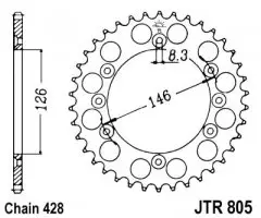 Зірка задня JT Sprockets JTR805.50