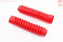 Гофра переднього амортизатора діаметр 30 на 50мм довжина 200мм червоні пара (Китай), Червоний