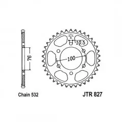 Зірка задня JT Sprockets JTR827.52