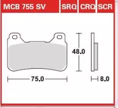 Колодки гальмівні дискові LUCAS MCB755SCR