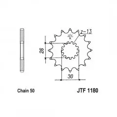 Зірка передня JT Sprockets JTF1180.18