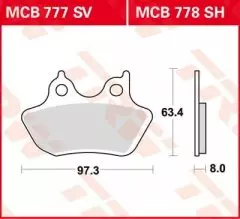 Колодки гальмівні дискові LUCAS MCB777SV