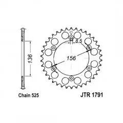 Зірка задня JT Sprockets JTR1791.41