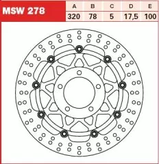 Диск гальмівний LUCAS MSW278