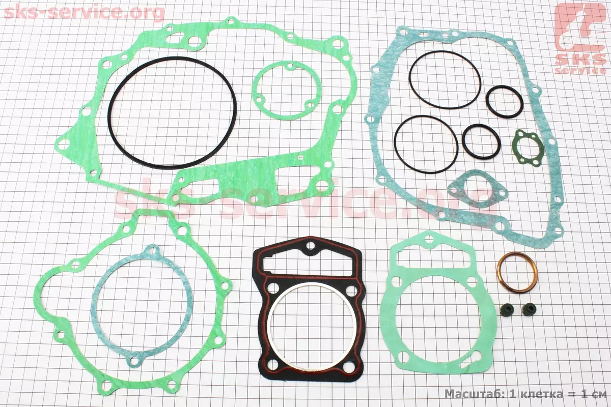 Прокладки двигуна CB-250cc-67мм, комплект 17 деталей, (TMMP)