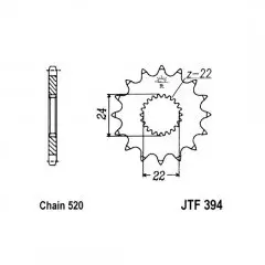 Зірка передня JT Sprockets JTF394.17