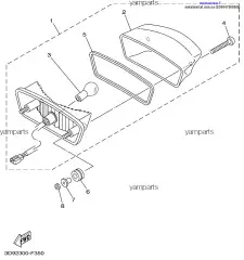 Фонарь задний (сигнал стоп) (3D9-H4700-00-00)