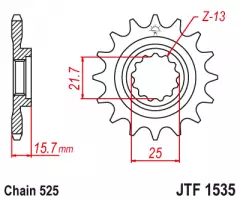 Зірка передня JT Sprockets JTF1535.15