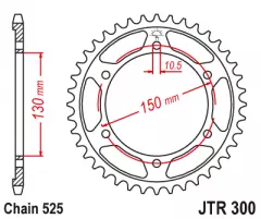 Зірка задня JT Sprockets JTR300.49